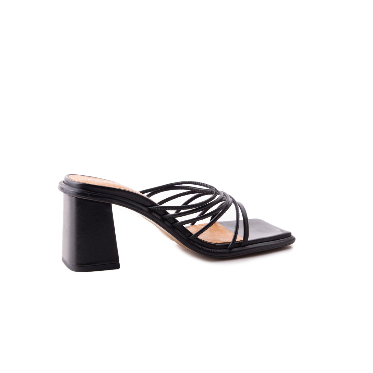 L'intervalle Larisa Noir Cuir Noir