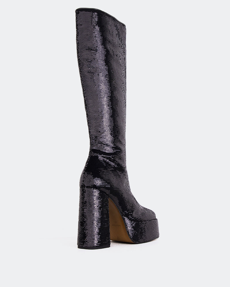 L'intervalle Latto Noir Paillettes Noir