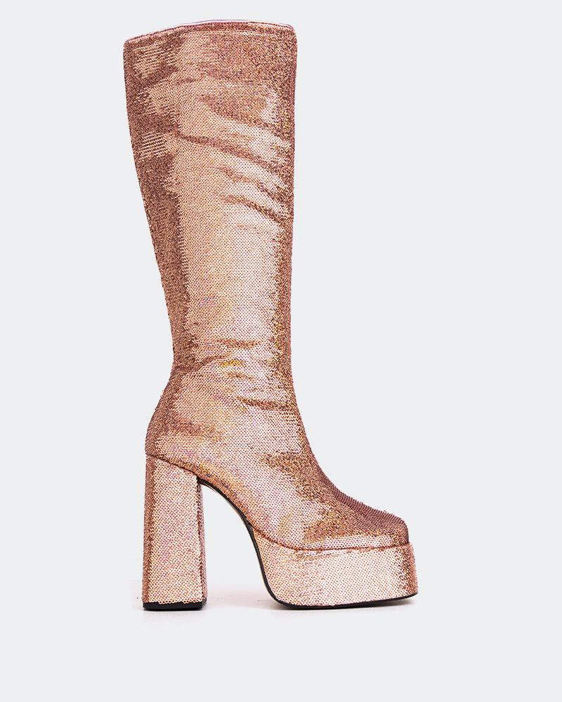 l'intervalle Latto Rose Paillettes Rose