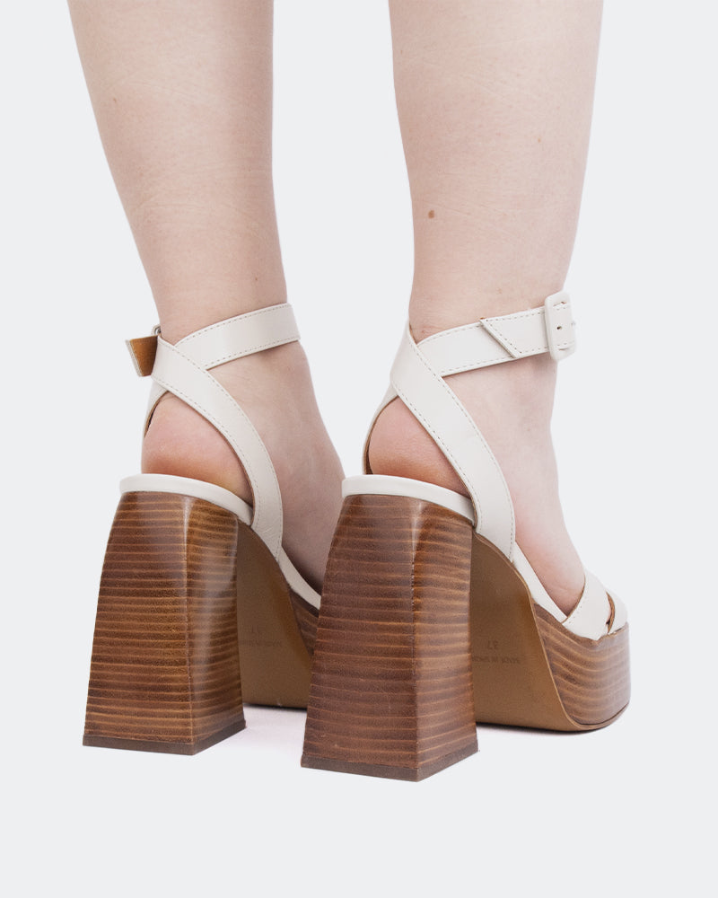 L'intervalle Legacy Blanc Cassé Cuir Blanc