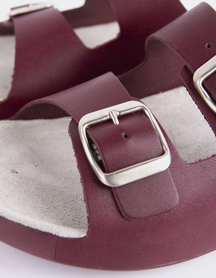 L'intervalle Letizia Bordeaux Cuir Rouge