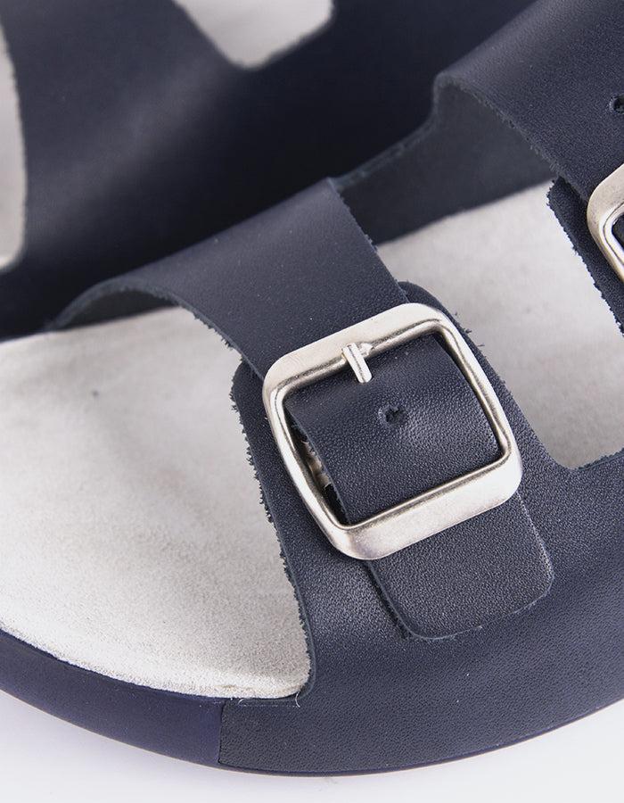 L'intervalle Letizia Cuir Marine Bleu