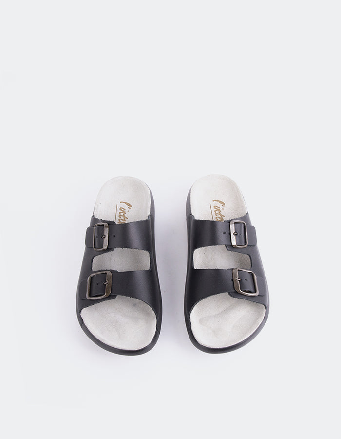 L'intervalle Letizia Noir Cuir Noir