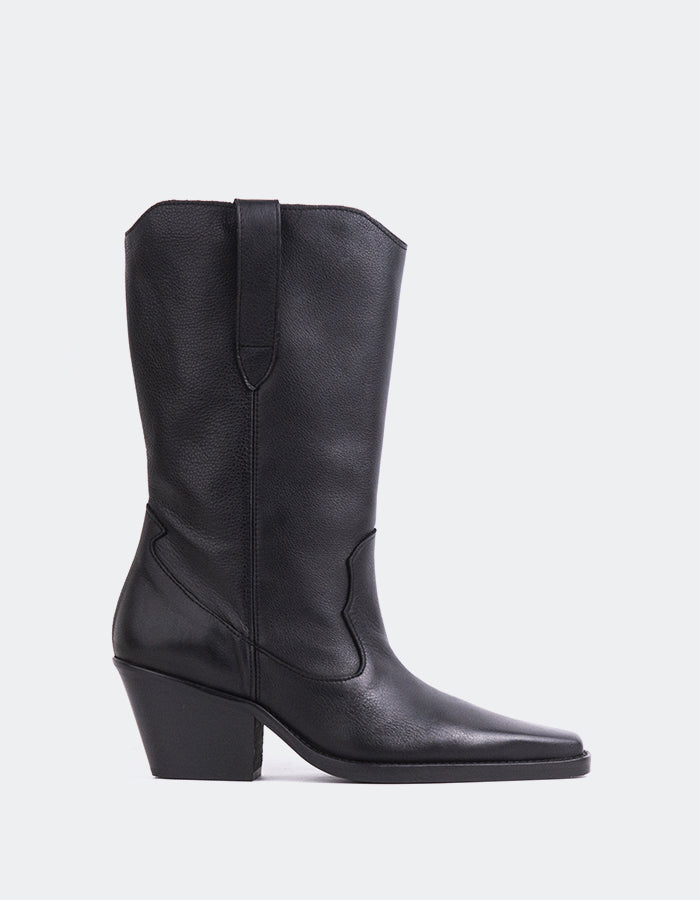 l'intervalle Lewisham Noir Cuir Noir