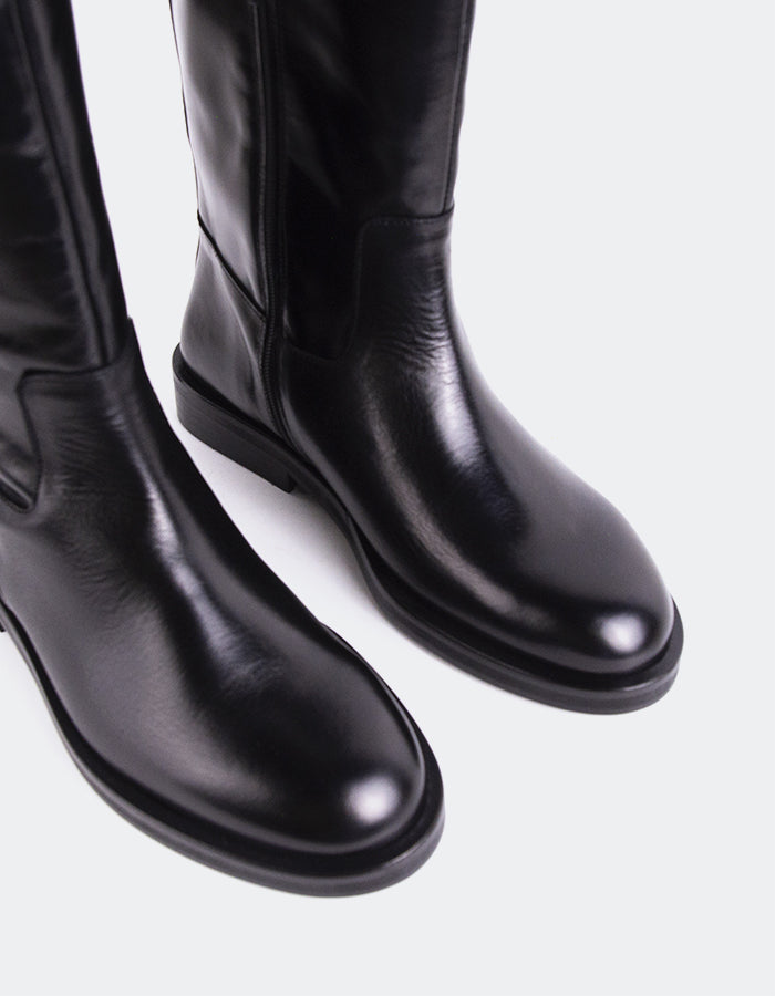 L'intervalle Lherma Noir Cuir Noir