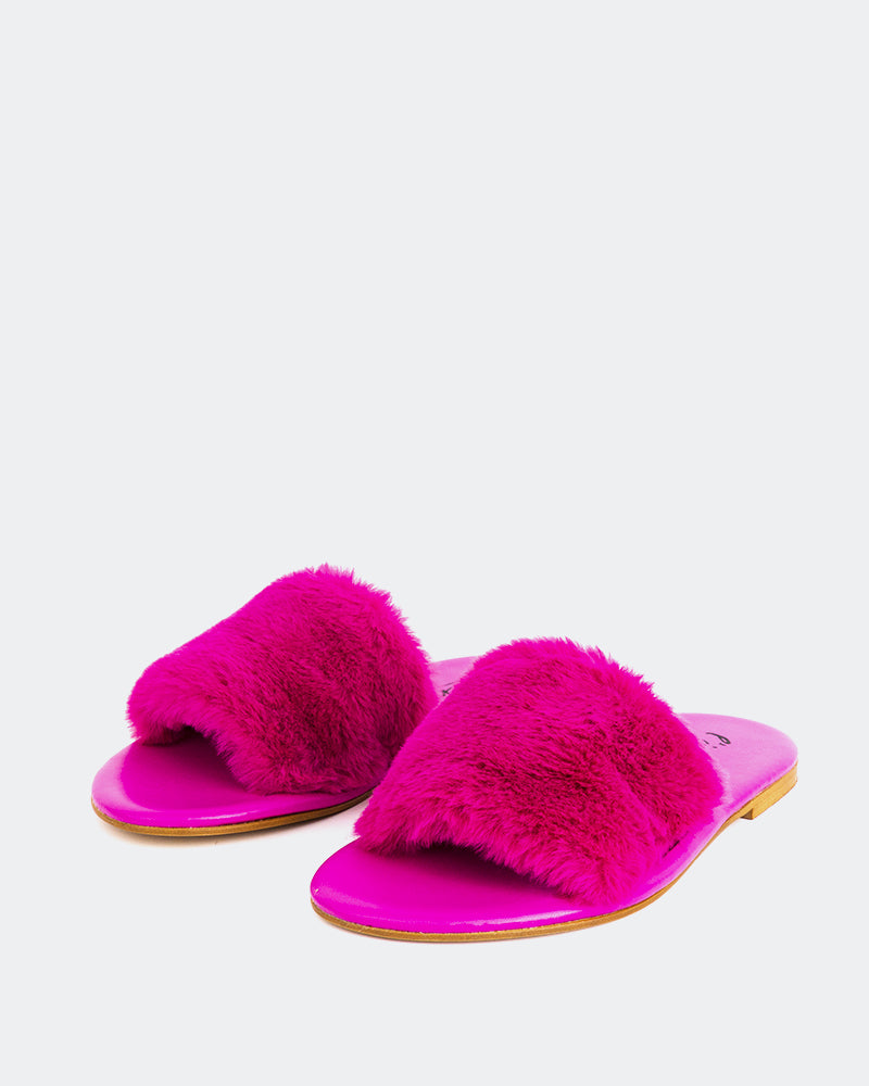 L'intervalle Lillet Fuchsia Faux Fur Rose