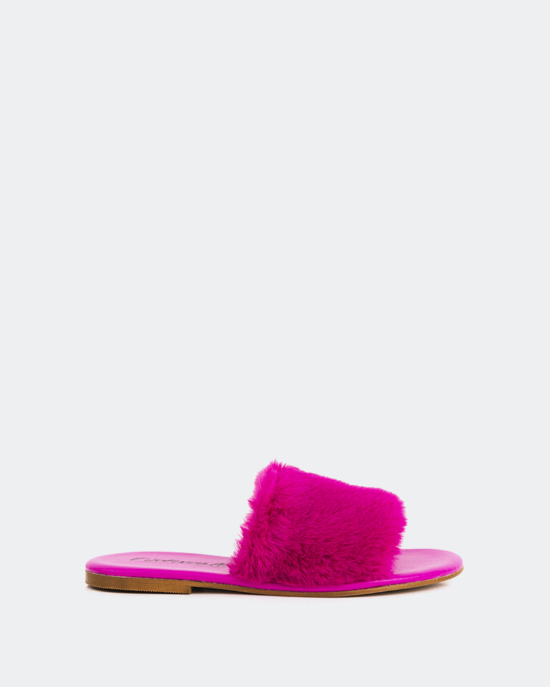 l'intervalle Lillet Fuchsia Faux Fur Rose