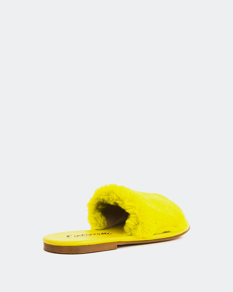 L'intervalle Lillet Lime Faux Fur Jaune