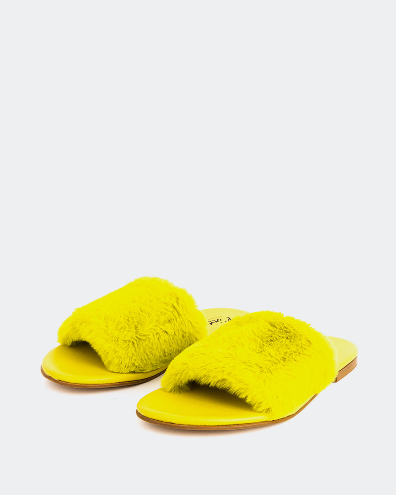 L'intervalle Lillet Lime Faux Fur Jaune