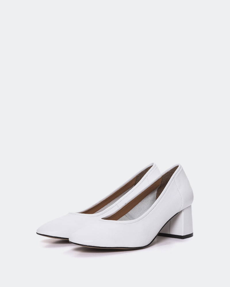 L'intervalle Lisbeth Cuir Blanc Blanc