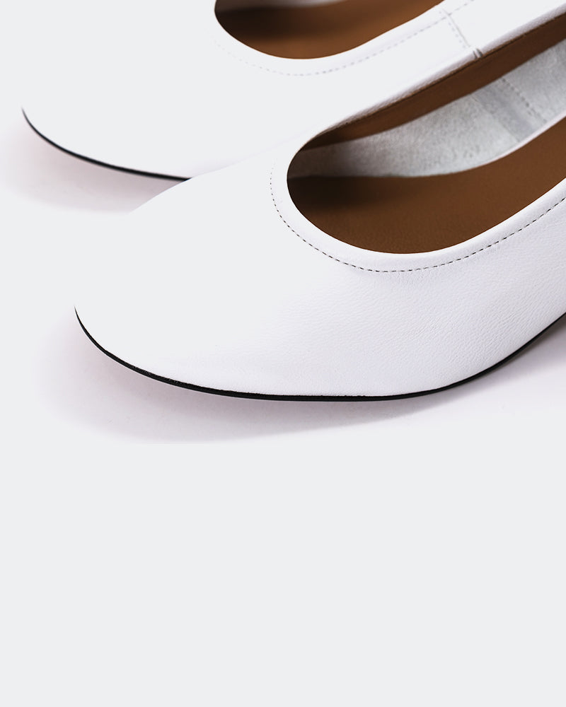 L'intervalle Lisbeth Cuir Blanc Blanc