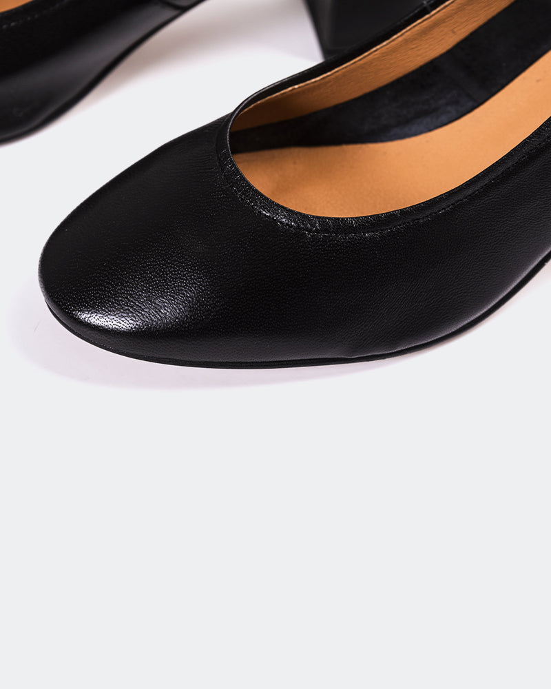 L'intervalle Lisbeth Noir Cuir Noir