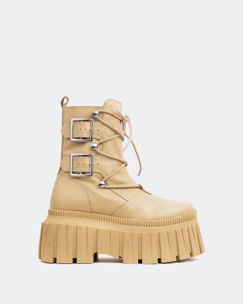 l'intervalle Loker cuir crème Chameau