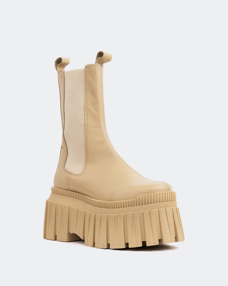 L'intervalle Lorana Cuir Crème Chameau