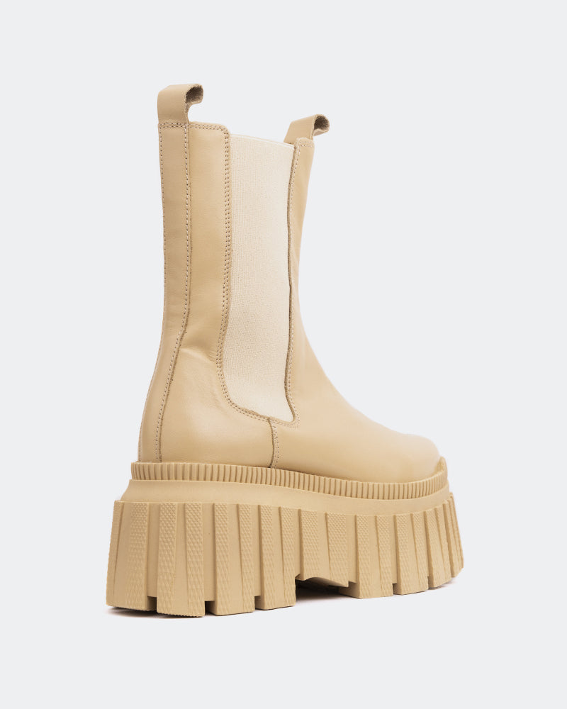 L'intervalle Lorana Cuir Crème Chameau