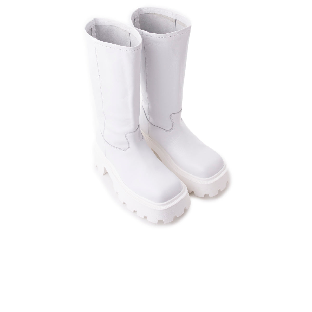 L'intervalle Lucius Blanc Cuir Blanc