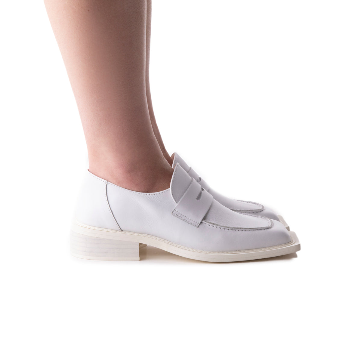 l'intervalle Malaya Blanc Cuir Blanc