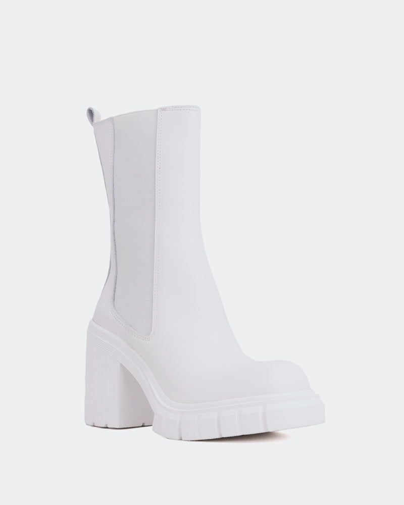 L'intervalle Maple Blanc Cuir Blanc