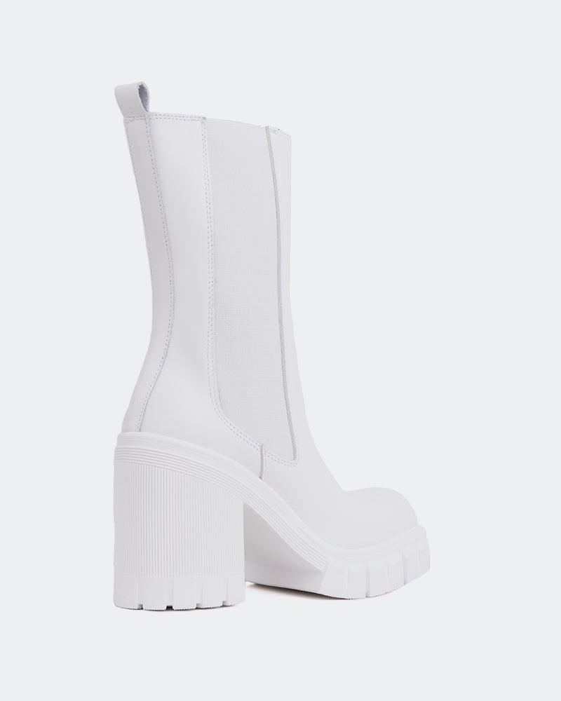 L'intervalle Maple Blanc Cuir Blanc