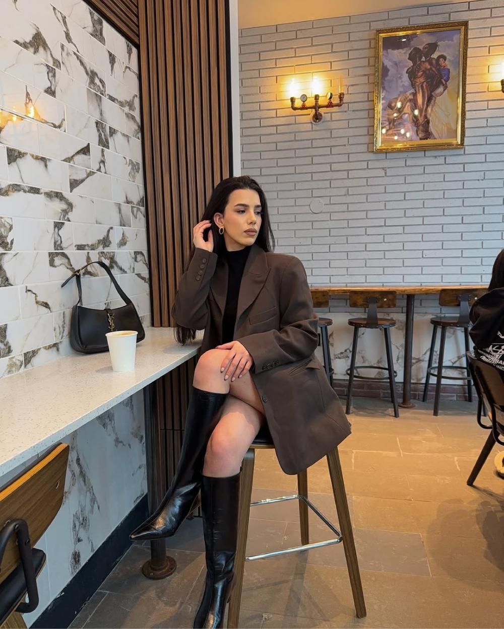 L'intervalle Merit Noir Cuir Noir