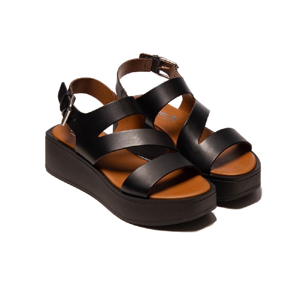 L'intervalle Milazzo Noir Cuir Noir