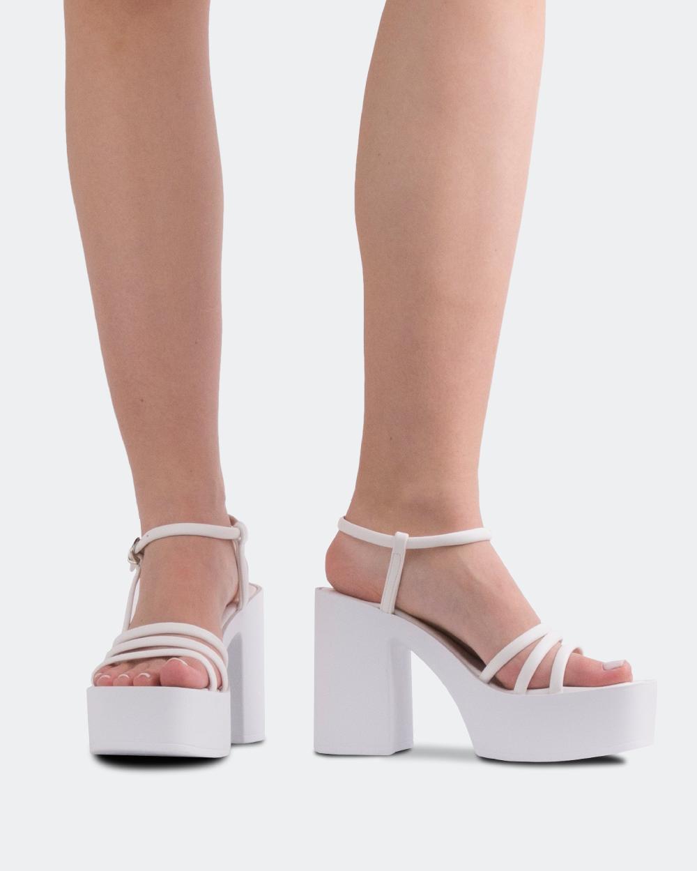 L'intervalle Minou Blanc Cuir Blanc