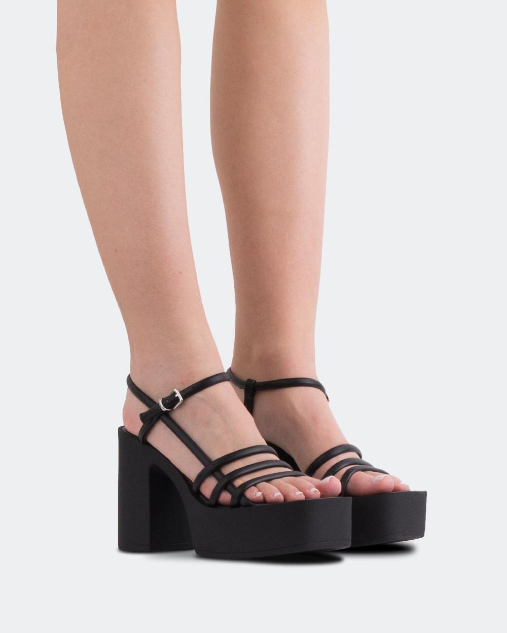 L'intervalle Minou Noir Cuir Noir