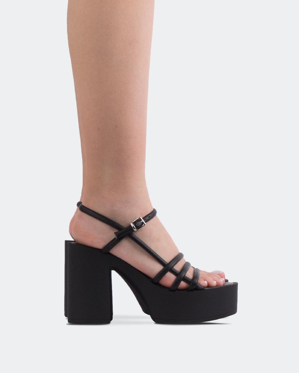 l'intervalle Minou Noir Cuir Noir