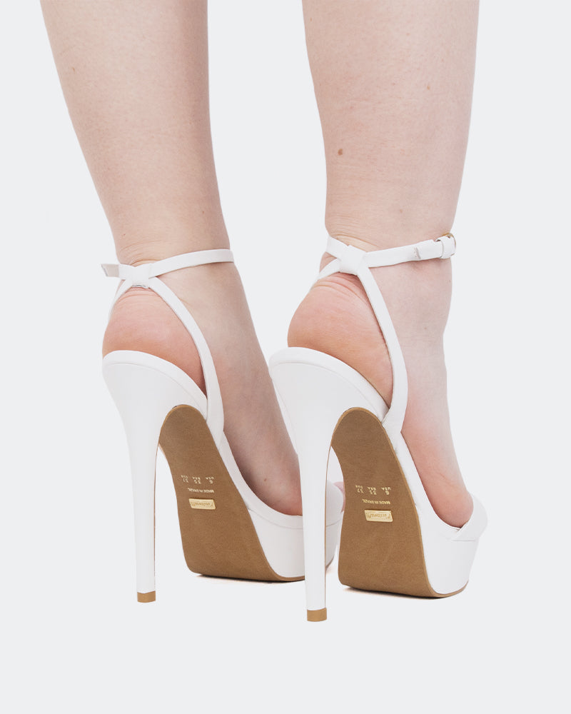 L'intervalle Morena Blanc Cuir Blanc