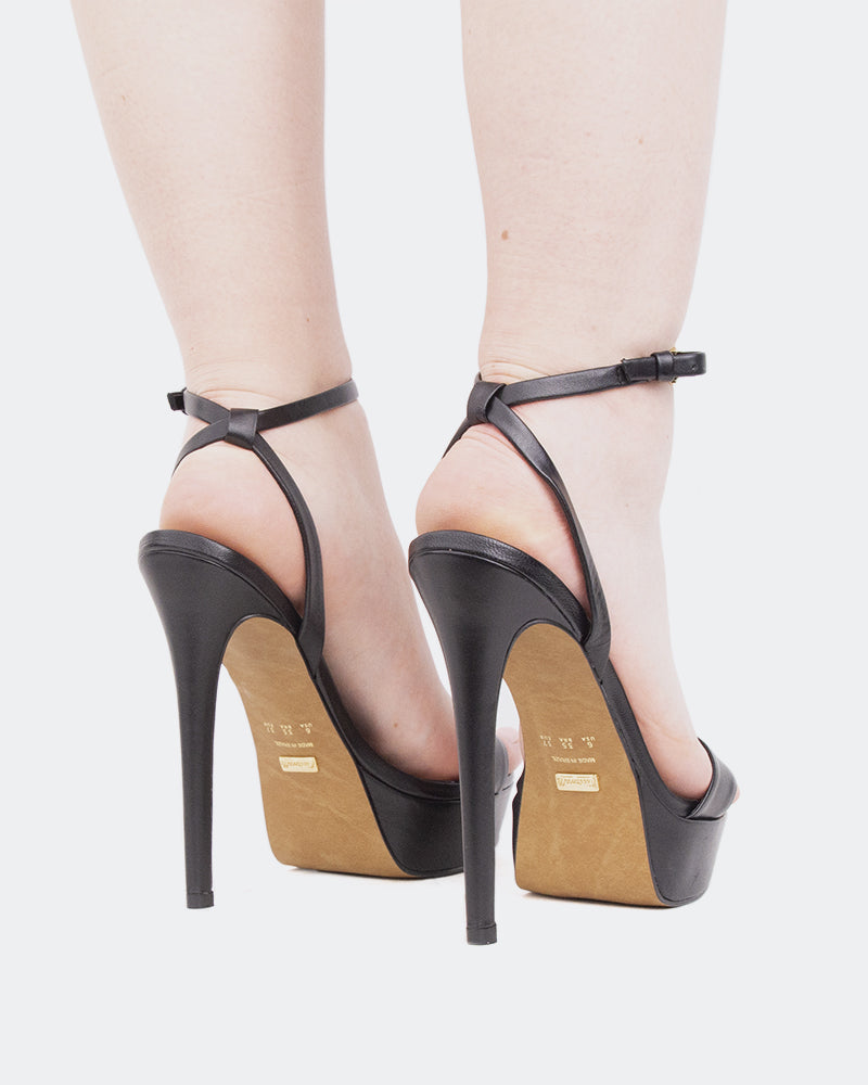 L'intervalle Morena Noir Cuir Noir