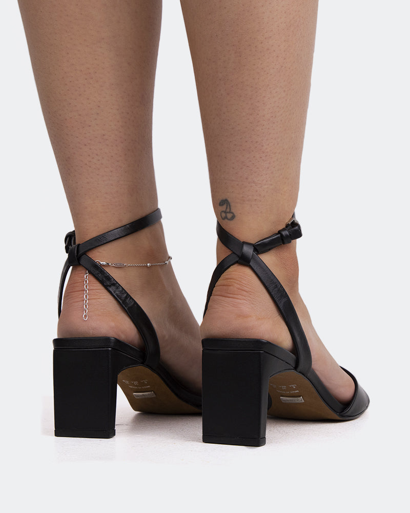 L'intervalle Moreno Noir Cuir Noir