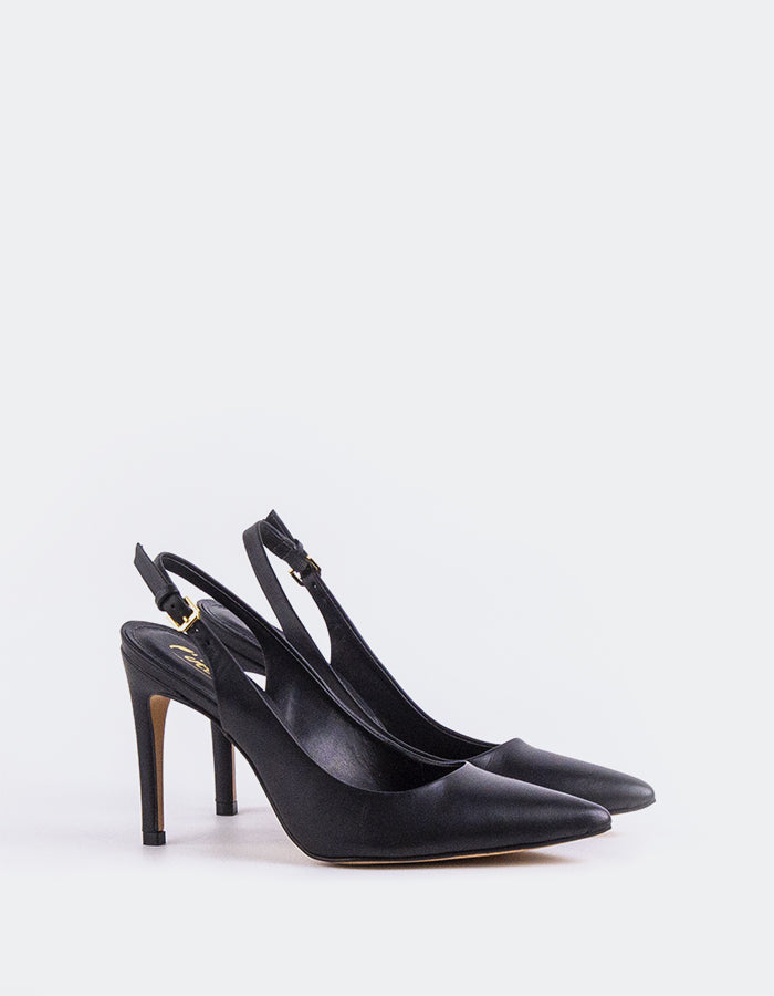 L'intervalle Morisha Noir Cuir Noir