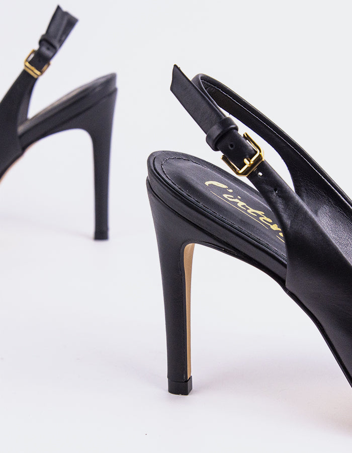 L'intervalle Morisha Noir Cuir Noir