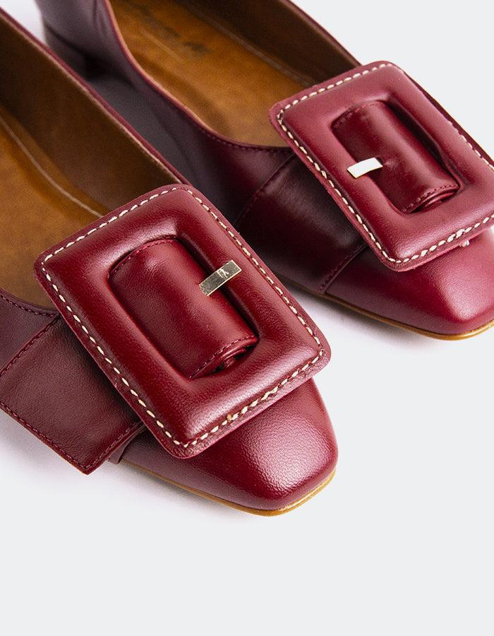 L'intervalle Mulan Bordeau Cuir Bordeaux