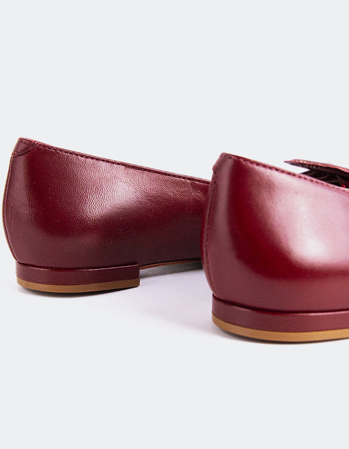 L'intervalle Mulan Bordeau Cuir Bordeaux