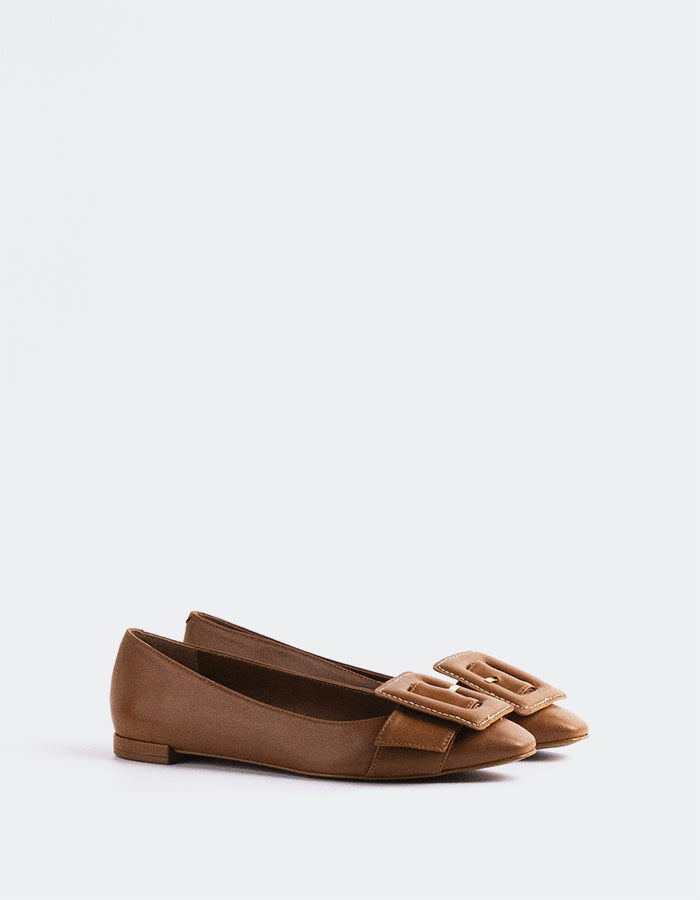 L'intervalle Mulan Cuir Châtaigne Brun