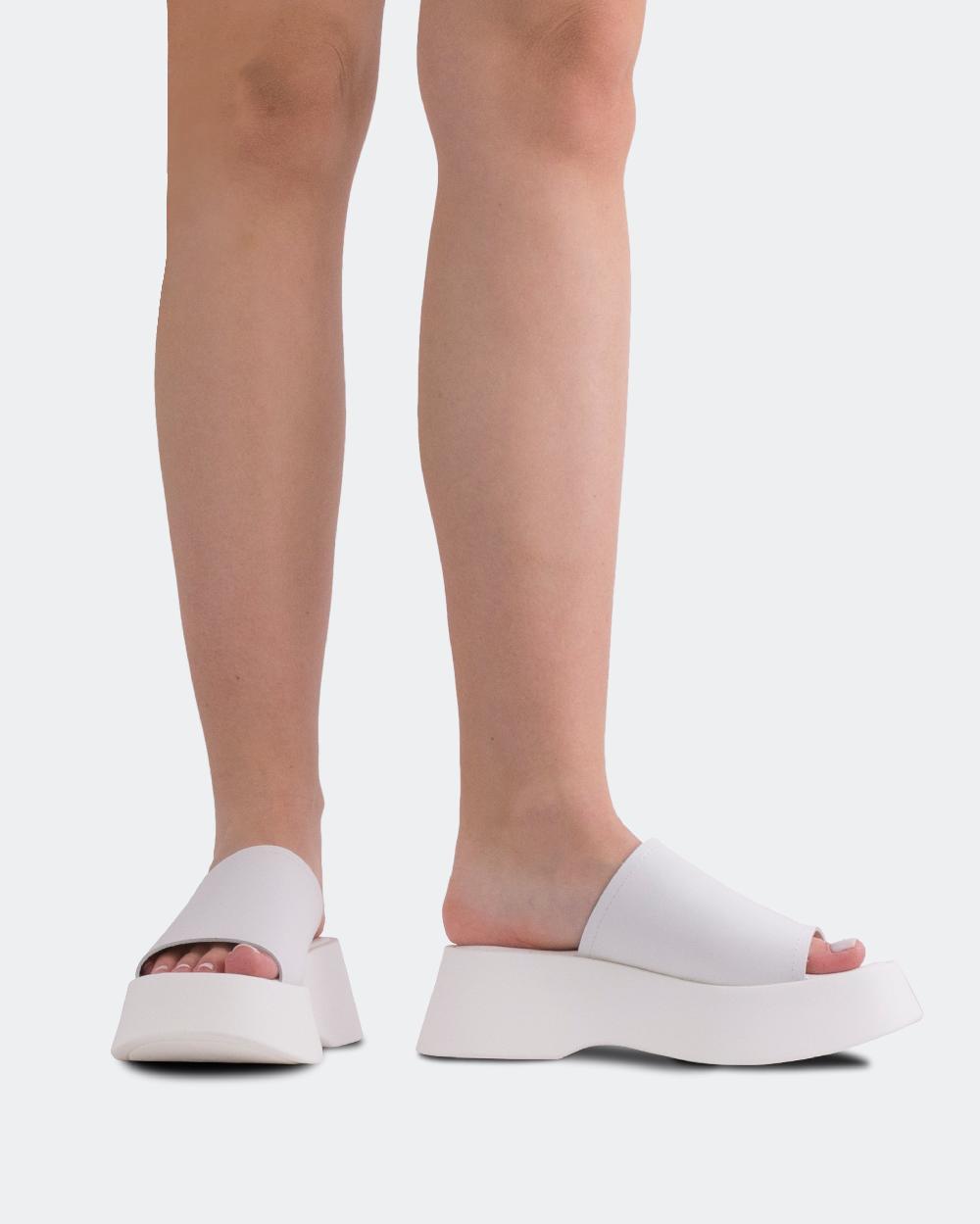 L'intervalle Mulder Blanc Cuir Blanc