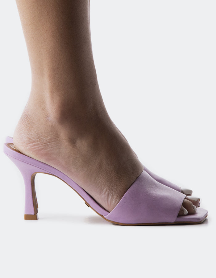 l'intervalle Mylos cuir lilas Mauve