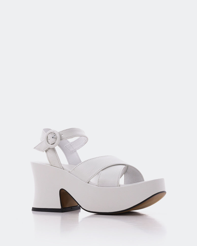 L'intervalle Nerissa Blanc Cuir Blanc