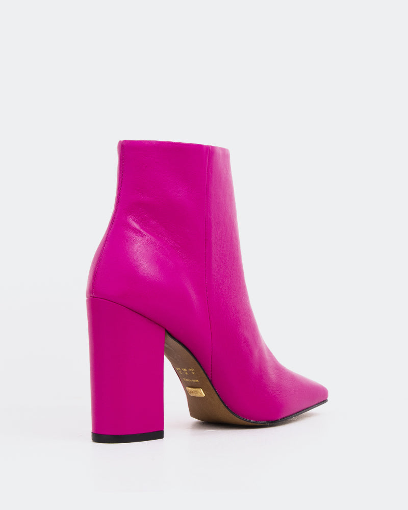 L'intervalle Nesrine Cuir Fuschia Rose