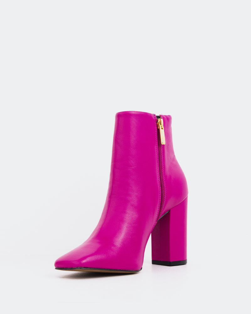 L'intervalle Nesrine Cuir Fuschia Rose