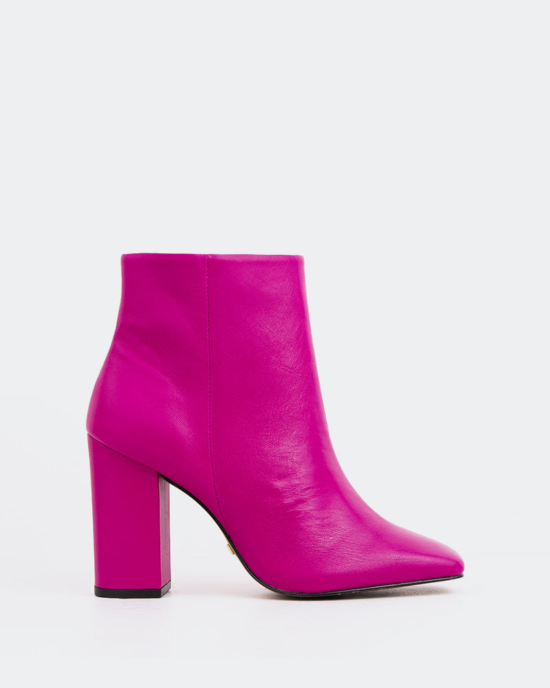 l'intervalle Nesrine Cuir Fuschia Rose