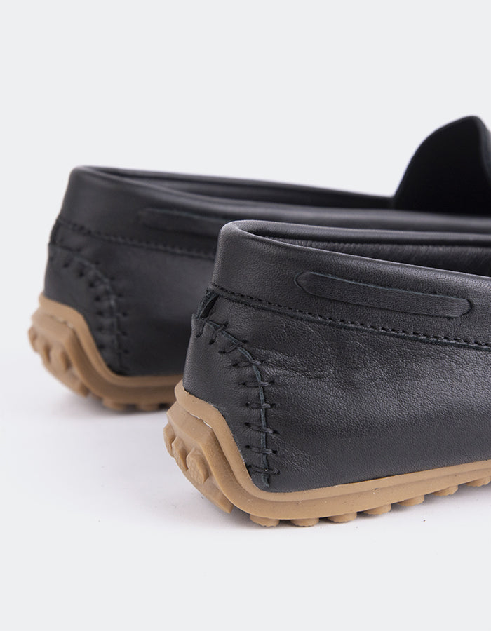 L'intervalle Nhuna Noir Cuir Noir