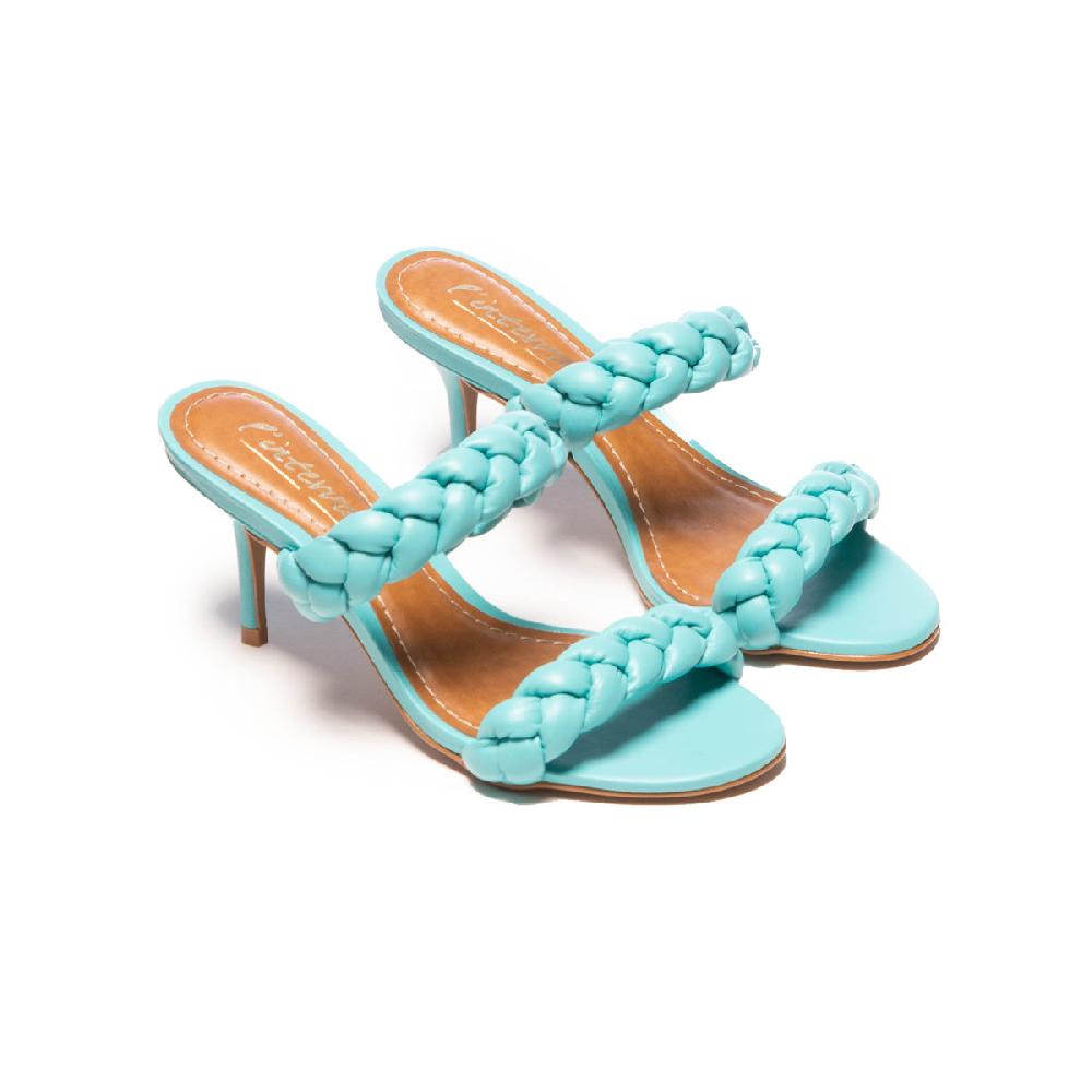 L'intervalle Nigella Cuir Turquoise Bleu