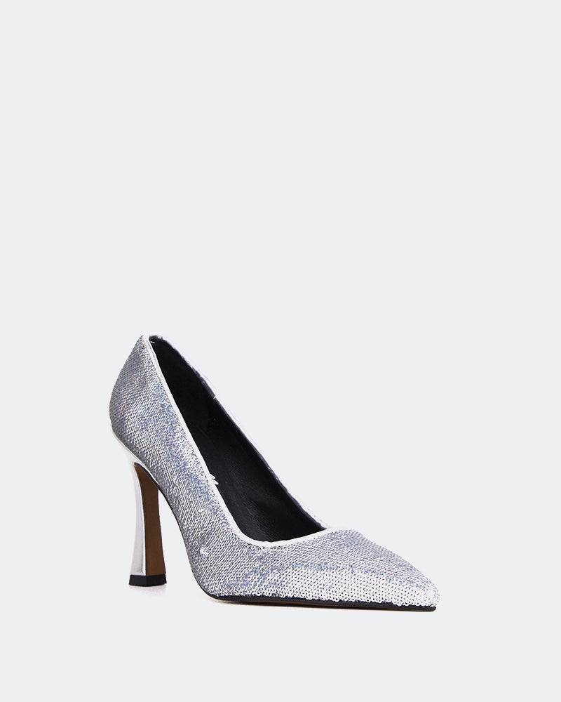 L'intervalle Norah Argent Paillettes Argent