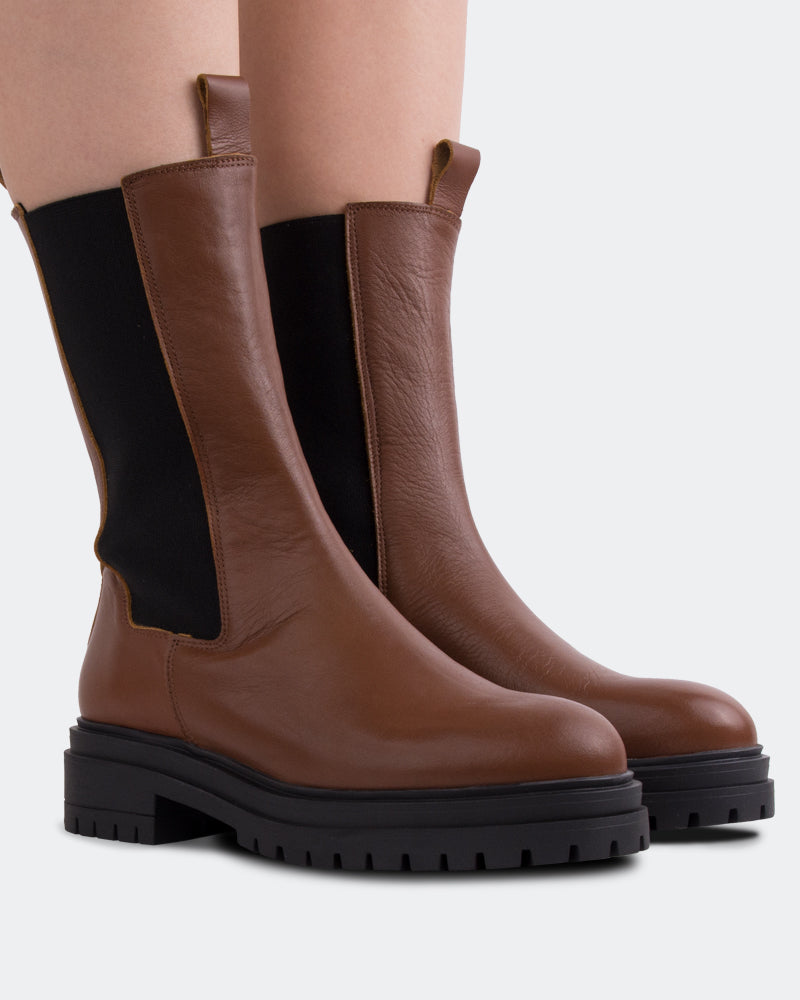 L'intervalle Ollan Cuir Cognac Brun