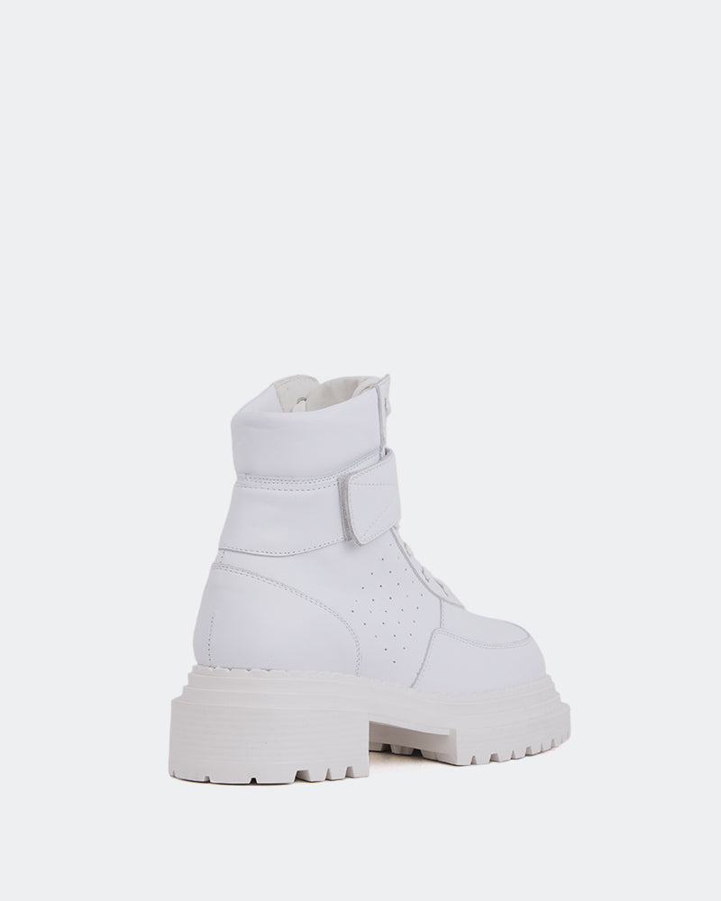 L'intervalle Peline Blanc Cuir Blanc