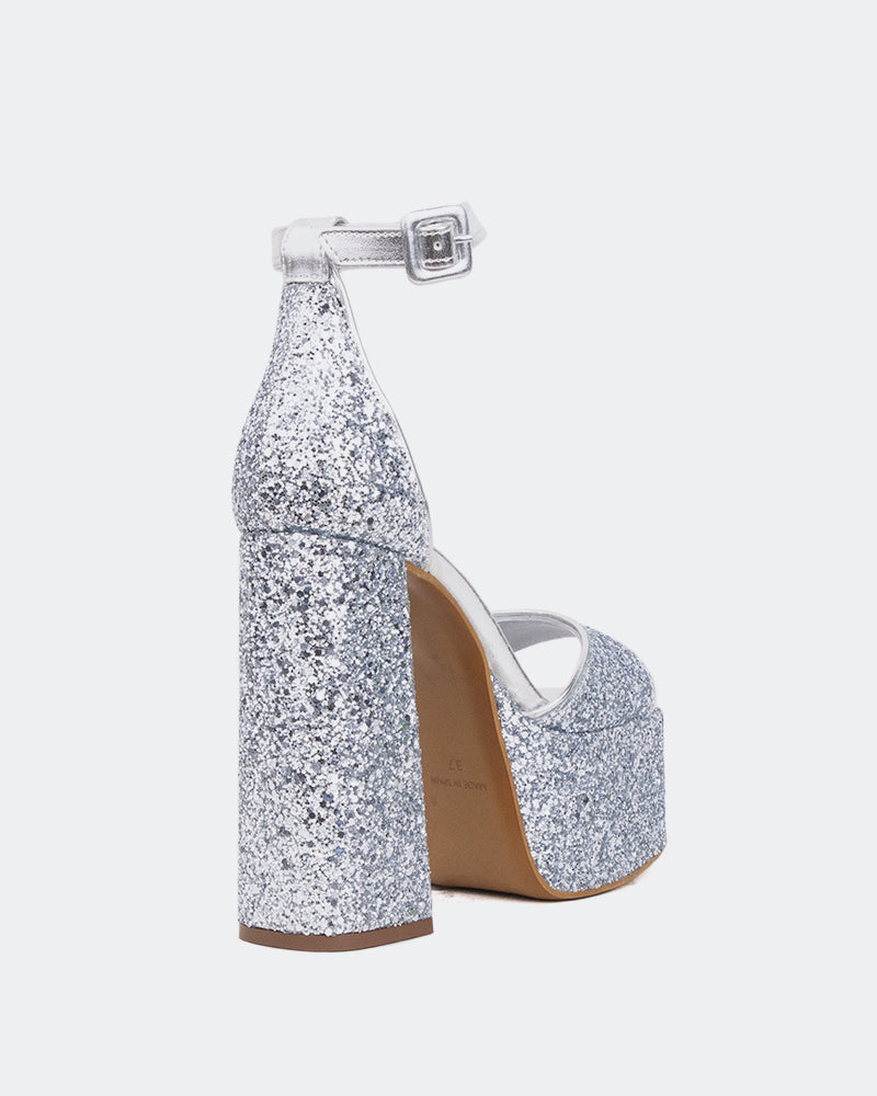 L'intervalle Philo Argent Glitter Argent