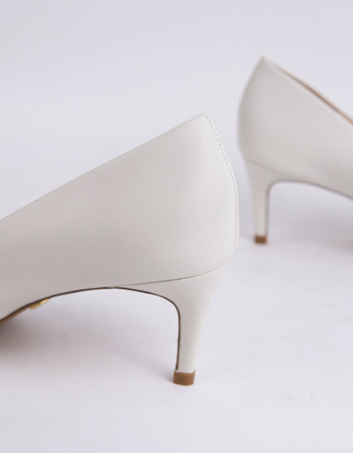 L'intervalle Phlox Blanc Cassé Cuir Blanc