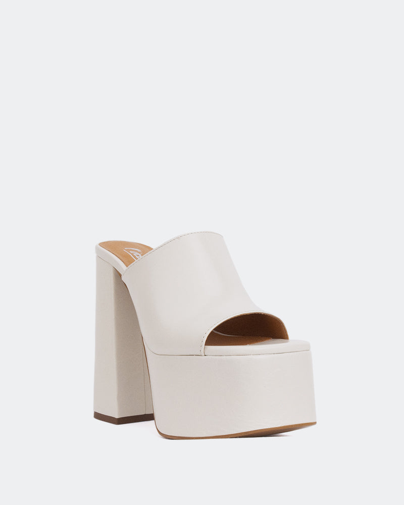 L'intervalle Piccioli Blanc Cassé Cuir Blanc